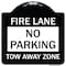 Signmission No Parking Tow-Away Zone Heavy-Gauge Aluminum Architectural Sign, 18" x 18", BW-1818-23605 A-DES-BW-1818-23605 - alternate 1